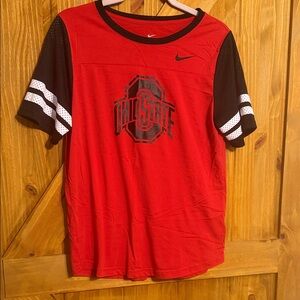 Nike Red and Black Ohio State Graphic Short Sleeve Tee
